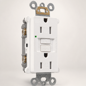 Receptáculo GFCI BAREP 15A 125V TR WR con Certificación UL-94 V-2, Autoprueba Automática con Alerta LED para Baños y Ubicaciones Exteriores Húmedas - Product Image 2