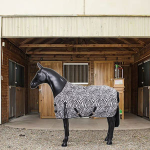 Couverture de cheval standard de haute qualité, à la mode, avec motif zèbre, en tissu 600D, personnalisable, avec support du fabricant - Product Image 1