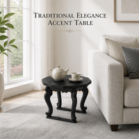 Table d'appoint octogonale en bois, style minimaliste, avec pieds courbés sculptés, meuble d'appoint pour salon et chambre, décoration intérieure Guangdong