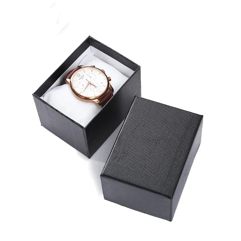 Boîte de montre en carton pour hommes, 5 couleurs, boîte à bijoux pour bracelets, coffrets cadeaux, étui affichage, vente en gros, 5 pièces