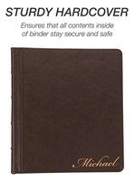 Portefeuille rembourré personnalisé en simili cuir de luxe rembourré Saffiano Pebble Metal Gold Perfect A4 A5 A6 Notebook 6 4 3 Ring Binder with Slipcase
