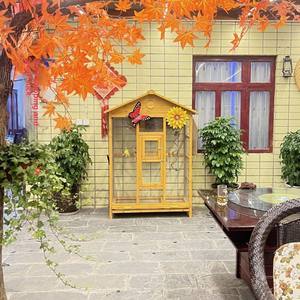 <span class=keywords><strong>Jaula</strong></span> de pájaros ornamental de madera maciza con estilo Superior, diseño de Villa espaciosa <span class=keywords><strong>para</strong></span> loros grandes, cacatúas, balcón al aire libre - Product Image 1
