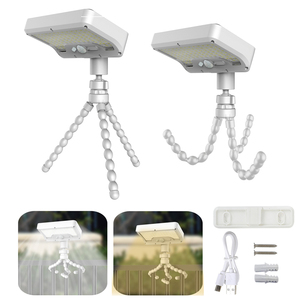 Yeni tasarım su geçirmez ahtapot braketi 92 LED güneş bahçe ışıkları tipi C şarj edilebilir hareket sensörlü LED güneş çit ışıkları - Product Image 5