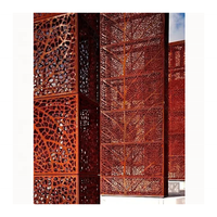 Mur-rideau en acier corten pour façade de centre commercial, écran décoratif de bâtiment, cloison, panneau de revêtement de façade en métal perforé