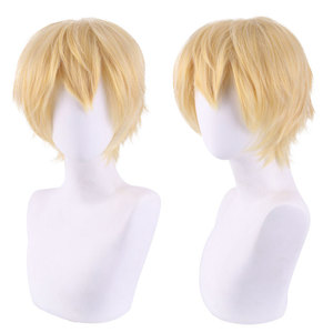 Peluca Ainizi de 30 cm, Sintética, Resistente al Calor, Color Amarillo, Estilo <span class=keywords><strong>Denji</strong></span> de Chainsaw Man - Product Image 1