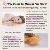 Coussin de repose-visage en gel souple pour table de massage, coussin respirant pour lit de spa