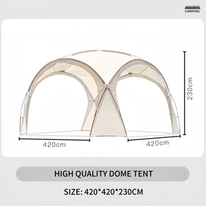 Tente de camping familiale quatre saisons pour 4 à 8 personnes, imperméable, avec poteaux en fibre de verre - Product Image 4