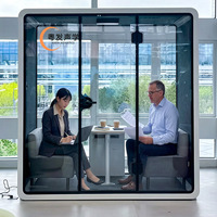 Yuefa Model XL – Cabine Acoustique Portable Moderne et Respirante pour Bureaux, Structure Rectangulaire en Acier, Mobile et Isolée Phoniquement pour Intérieur