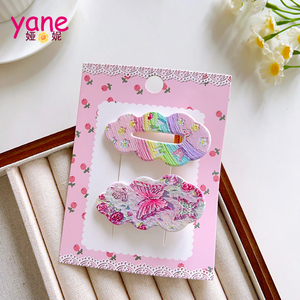 Ausgefallene Kinder Haars pange Designs New Style Blumen haar Zubehör für Mädchen Kunststoff Alligator Haars pangen Großhandel Karton Verpackung - Product Image 4