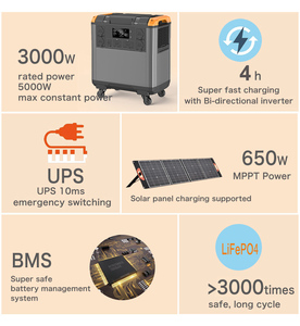 สถานีพลังงานสำรองแบบพกพา Big Capacity T50 กำลังไฟ 5000 วัตต์ เครื่องกำเนิดพลังงานแสงอาทิตย์ 5376 วัตต์-ชั่วโมง แบตเตอรี่ LiFePO4 1200 วัตต์ MPPT แบตเตอรี่สำรองสำหรับใช้ในบ้าน - Product Image 6