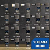 Convertisseur USB-C à affichage numérique vers DC Charge rapide PD 100W Connecteur d'alimentation pour ordinateur portable Intelligent Universel pour Lenovo/HP/Dell