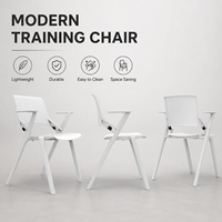 Chaise de formation moderne en plastique avec accoudoirs pour salle de classe, salle de conférence et bureau