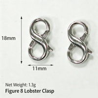 Lot de fermoirs double mousqueton en alliage de zinc, design chat, cochon, poupée, couleur or et argent, écologiques et durables, pour porte-clés, colliers et bracelets DIY