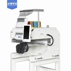 Jinyu máy tính đa chức năng tự động một đầu máy thêu Áo Thun công nghiệp bordadora