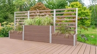 Boîte de jardin extérieure en bois composite imperméable à l'eau en plastique jardinière décorative Pots de fleurs bricolage vente en gros