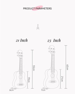 Ukulélé acoustique Jello SLG-U1 de 21 pouces avec fond/côtés en palissandre, instrument en acajou mat pour enfants - Product Image 4