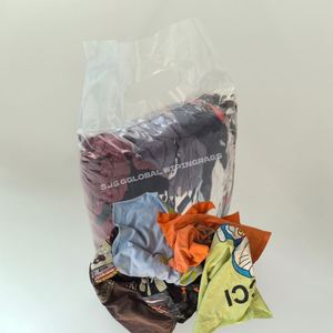 Trapos de tela recuperada de absorción rápida, de colores mixtos, para uso industrial, trapos de camiseta, trapos de algodón para limpieza - Product Image 1