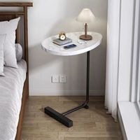 Mesa Consola Esquinera Mini Roja Contemporánea y Sencilla para Dormitorio, Sala de Estar, Villa u Hotel, Fabricada en MDF