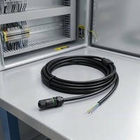Câble de type Y02 avec connecteur PG9 3 broches 3x1.0mm2 500V IP67 3m de long pour équipement industriel automobile