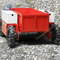 Hoogwaardige afstandsbedienbare 4-wiel elektrische minidumper voor alle terreinen, geschikt voor diverse toepassingen in landbouw en bouwtransport.