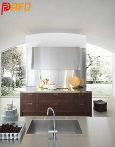 <span class=keywords><strong>Brun</strong></span> cuir sans cadre Shaker armoire <span class=keywords><strong>Florence</strong></span> Collection accessoires de meubles de cuisine intelligents comptoir stratifié pour la vente en gros - Product Image 4