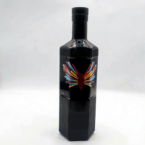 ขวดแก้วเปล่าสีดำขนาด 500 มล. <span class=keywords><strong>750</strong></span> มล. พร้อมจุกไม้ก๊อกสำหรับเครื่องดื่ม จิน วิสกี้ วอดก้า ขายดีปี 2026 - Product Image 1