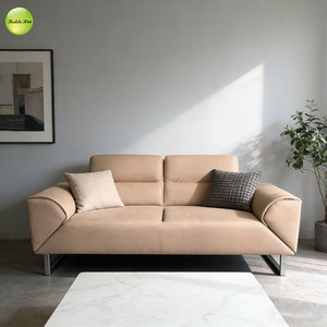 Divano Letto Multifunzione Salvaspazio in Tessuto/Pelle con Poggiatesta Regolabile e Gambe in Metallo per Soggiorno/Corridoio/Hotel/Appartamento - Product Image 1