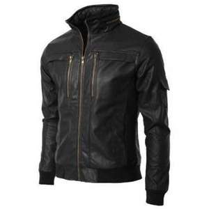 Nueva marca de moda chaqueta de bombardero hombres chaqueta de cuero Otoño Invierno ropa de cuero para Unisex - Product Image 3