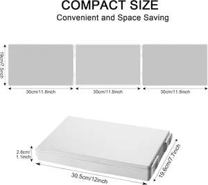 Miroir à trois volets de couleur blanche pour la coupe de cheveux, en verre véritable, réglable, avec lumière LED à trois températures de couleur pour le maquillage et le coiffage - Product Image 4