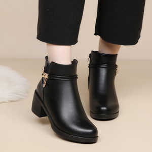<strong>China</strong> Wholesale 2025 New Style Winter Shoes Winter Mid Heel Leather <strong>Boots</strong> Casual Shoes Women Snow Black <strong>Boots</strong> Furry <strong>Ankle</strong> <strong>Boots</strong>