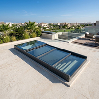 Modernes Aluminium-Überlappungs-Schiebedachfenster für Wohnhausdachzugang, wasserdicht, belüftet, für Projektgestaltung geeignet