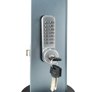 Cerradura de puerta de botón digital 14 resistente al agua Cerradura de código mecánico cromado Cerradura de cerrojo de bola de puerta de madera