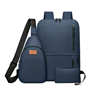 Ensemble de sacs à dos pour <span class=keywords><strong>ordinateur</strong></span> portable avec LOGO personnalisé pour hommes et femmes étudiant <span class=keywords><strong>3</strong></span> en 1 USB sac à bandoulière pour <span class=keywords><strong>ordinateur</strong></span> sac d'école secondaire - Product Image 1