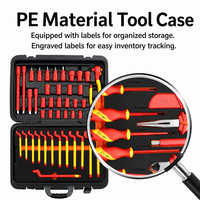 Ensemble d'outils isolés VDE 68 pièces, kit d'électricien haute tension 1000V, tournevis isolés, pinces et jeu de douilles