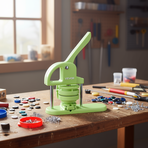 Máquina para Hacer Botones Vevor de 75 mm, Cortador de Botones Redondos de Plástico Verde Manual para Uso Doméstico - Product Image 2