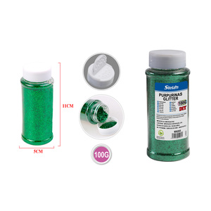 100G polvere di Glitter verde per progetti e decorazioni artigianali - Product Image 1