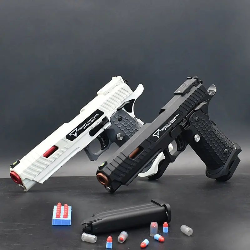 도매 시뮬레이션 슈팅 쉘 던지기 소프트 총알 총 자동 다시로드 소프트 총알 발사기 장난감 총