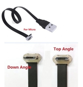 Câble de charge de données personnalisé OEM ODM plat Ultra fin vers le bas, <span class=keywords><strong>Micro</strong></span> <span class=keywords><strong>Type</strong></span> C <span class=keywords><strong>USB</strong></span> 90 degrés vers <span class=keywords><strong>USB</strong></span> <span class=keywords><strong>A</strong></span> mâle FPC ruban - Product Image 3
