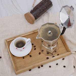 Cafeteras Italianas Clásicas Portátiles de 3 Tazas con Logotipo Impreso con Láser, Estilo Europeo, de Aluminio para Preparar Café a Mano, para Acampar - Product Image 3