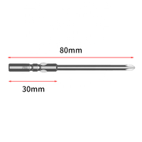 801 5mm tige ronde magnétique Phillips croix tournevis électrique embouts PH0 PH1 PH2 80mm pleine longueur