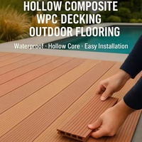 Plancher extérieur moderne anti-UV durable imperméable WPC Decking pour jardin terrasse carré résistant à la chaleur composite parc