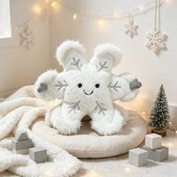 Vente en gros de jouets en peluche flocon de neige Kawaii, porte-clés en peluche de haute qualité en forme de flocon de neige pour enfants, cadeau