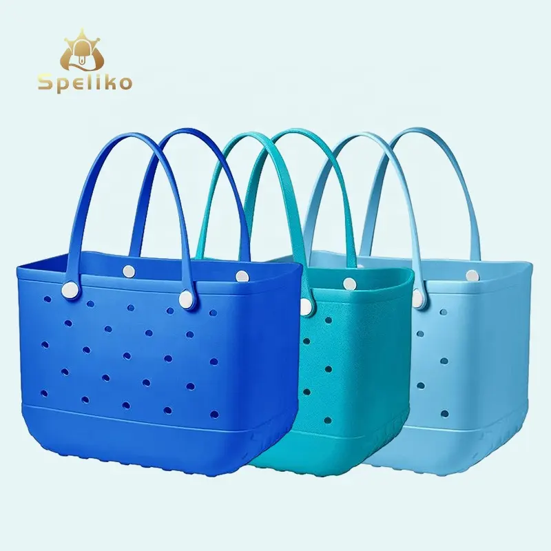 Groothandel Populaire Waterdichte Bogg Bag Xl Grote Zomer Luxe Eva Bogg Bag Accessoires Bedels Strand Draagtas