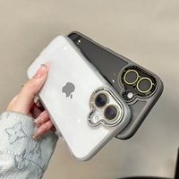 Nouveau Design Transparent Acrylique Cas Pour iPhone 16 15 14 13 12 Pro Max Avec Caméra Lentille Protecteur Antichoc Téléphone Couverture