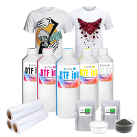 Bouteille de 1000ML CMYKW 5 couleurs à base d'encre DTF sérigraphie textile DTF pour encre d'imprimante