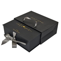 Boîte cadeau élégante rose personnalisée pour la Saint-Valentin, boîte d'emballage cadeau magnétique avec ruban, sac cadeau pour la Saint-Valentin