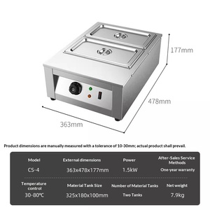 Nouvelle Machine Électrique Commerciale à Fonder le Chocolat et le <span class=keywords><strong>Fromage</strong></span>, Fontaine à Double Cuve Chaude, Cylindre de Trempage, 2 Compartiments - Product Image 5