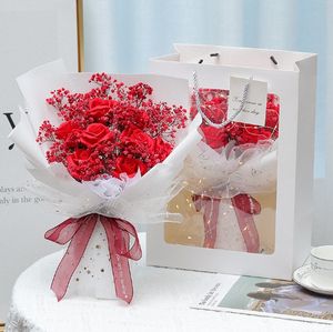 Giorno di san valentino Bouquet di sapone di rose <span class=keywords><strong>serie</strong></span> di filati di stelle fatte a mano con fiori di sapone regalo di compleanno - Product Image 2