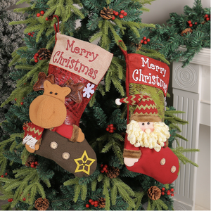 Joyeux <span class=keywords><strong>Noël</strong></span> Père <span class=keywords><strong>Noël</strong></span> Bonhomme <span class=keywords><strong>de</strong></span> neige Broderie Chaussettes Décorations d'arbre <span class=keywords><strong>de</strong></span> vacances Sacs cadeaux <span class=keywords><strong>de</strong></span> bonbons suspendus pour enfants - Product Image 2