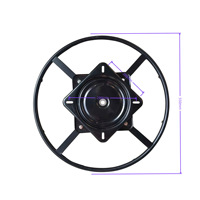 Base de chaise pivotante en métal noir, rotative à 360 degrés, support rond inclinable pour canapé et chaise de bureau